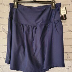 Island Escape Womens Plus Tummy Control Swim Skirt